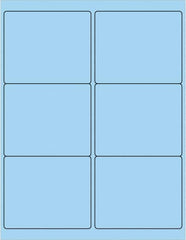 Tape Logic - 4" Long, Pastel Blue Paper Laser Label - For Laser Printers - Exact Tooling