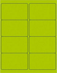 Tape Logic - 4" Long, Fluorescent Green Paper Laser Label - For Laser Printers - Exact Tooling