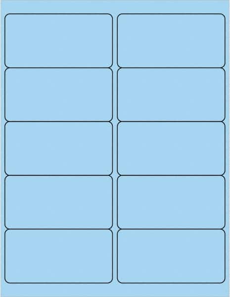 Tape Logic - 4" Long, Pastel Blue Paper Laser Label - For Laser Printers - Exact Tooling