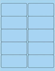 Tape Logic - 4" Long, Pastel Blue Paper Laser Label - For Laser Printers - Exact Tooling