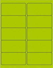 Tape Logic - 4" Long, Fluorescent Green Paper Laser Label - For Laser Printers - Exact Tooling