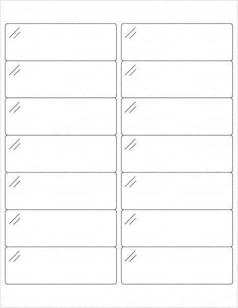 Tape Logic - 4" Long, Clear Polyester Laser Label - For Laser Printers - Exact Tooling