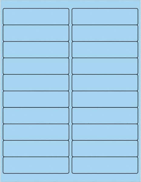 Tape Logic - 4" Long, Pastel Blue Paper Laser Label - For Laser Printers - Exact Tooling