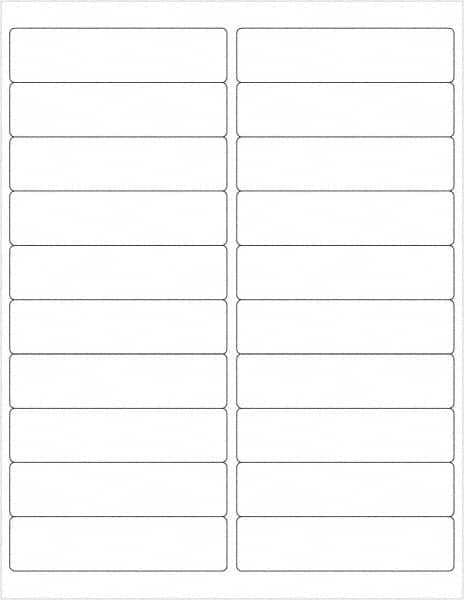 Tape Logic - 4" Long, White Paper Laser Label - For Laser Printers - Exact Tooling