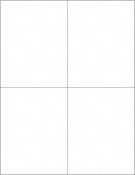 Tape Logic - 5-1/2" Long, White Paper Laser Label - For Laser Printers - Exact Tooling