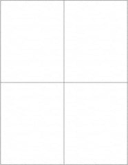 Tape Logic - 5-1/2" Long, White Paper Laser Label - For Laser Printers - Exact Tooling