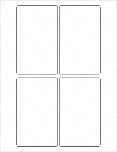 Tape Logic - 5" Long, White Paper Laser Label - For Laser Printers - Exact Tooling