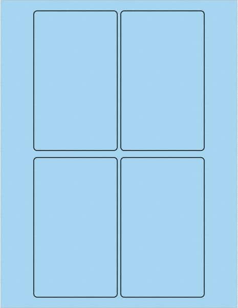 Tape Logic - 5" Long, Pastel Blue Paper Laser Label - For Laser Printers - Exact Tooling