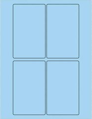 Tape Logic - 5" Long, Pastel Blue Paper Laser Label - For Laser Printers - Exact Tooling