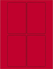 Tape Logic - 5" Long, Fluorescent Red Paper Laser Label - For Laser Printers - Exact Tooling