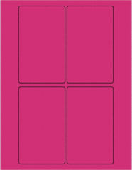 Tape Logic - 5" Long, Fluorescent Pink Paper Laser Label - For Laser Printers - Exact Tooling