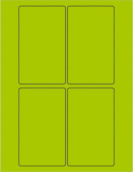 Tape Logic - 5" Long, Fluorescent Green Paper Laser Label - For Laser Printers - Exact Tooling