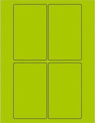 Tape Logic - 5" Long, Fluorescent Green Paper Laser Label - For Laser Printers - Exact Tooling