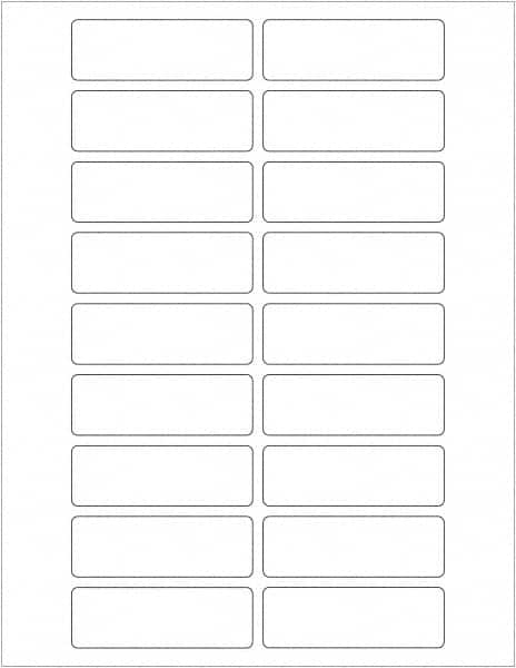 Tape Logic - 3" Long, White Paper Laser Label - For Laser Printers - Exact Tooling