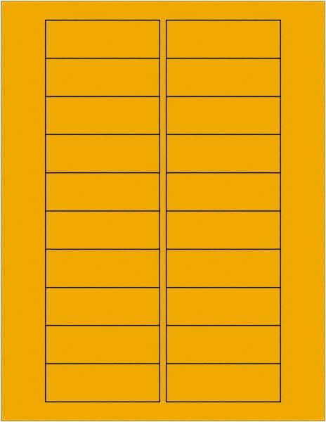 Tape Logic - 3" Long, Fluorescent Orange Paper Laser Label - For Laser Printers - Exact Tooling