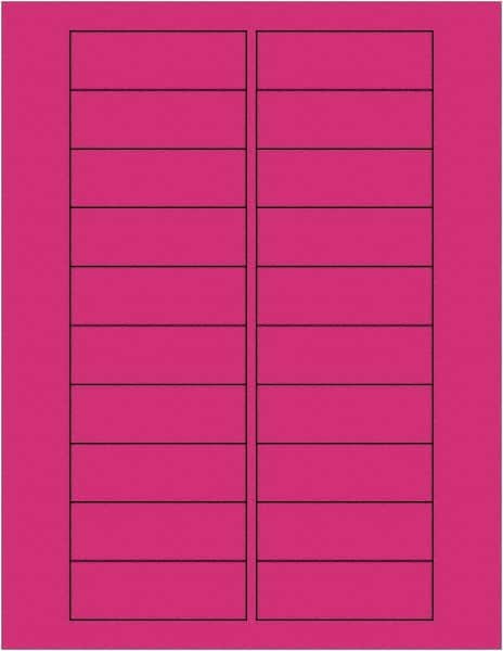 Tape Logic - 3" Long, Fluorescent Pink Paper Laser Label - For Laser Printers - Exact Tooling