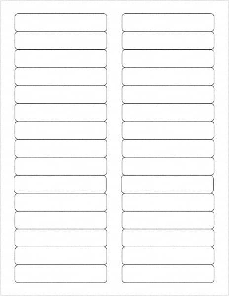 Tape Logic - 3-7/16" Long, White Paper Laser Label - For Laser Printers - Exact Tooling
