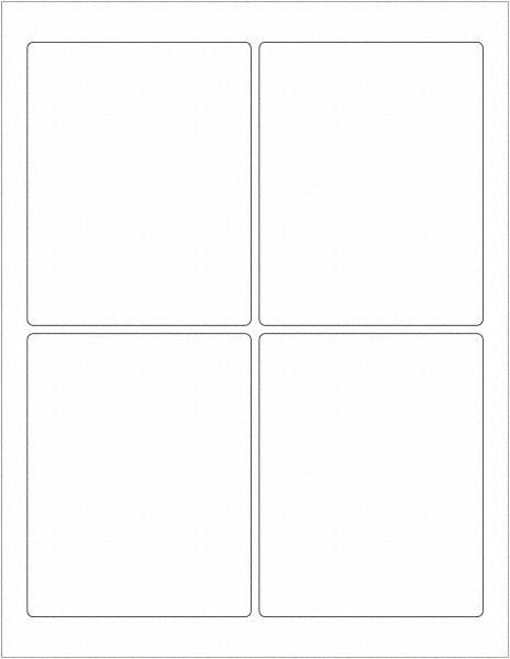 Tape Logic - 4-3/4" Long, White Paper Laser Label - For Laser Printers - Exact Tooling