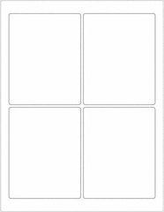 Tape Logic - 4-3/4" Long, White Paper Laser Label - For Laser Printers - Exact Tooling