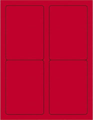 Tape Logic - 5" Long, Fluorescent Red Paper Laser Label - For Laser Printers - Exact Tooling