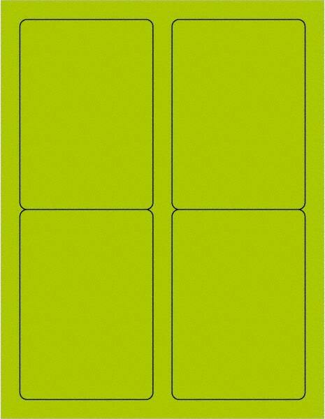 Tape Logic - 5" Long, Fluorescent Green Paper Laser Label - For Laser Printers - Exact Tooling