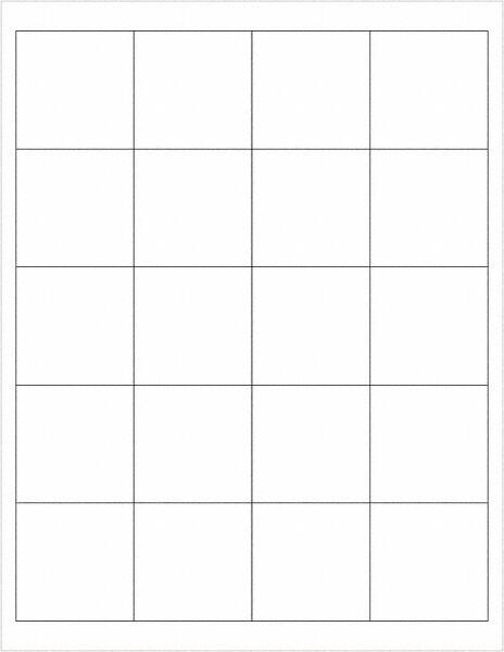 Tape Logic - 2" Long, White Paper Laser Label - For Laser Printers - Exact Tooling