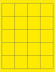 Tape Logic - 2" Long, Fluorescent Yellow Paper Laser Label - For Laser Printers - Exact Tooling