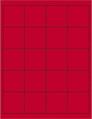 Tape Logic - 2" Long, Fluorescent Red Paper Laser Label - For Laser Printers - Exact Tooling