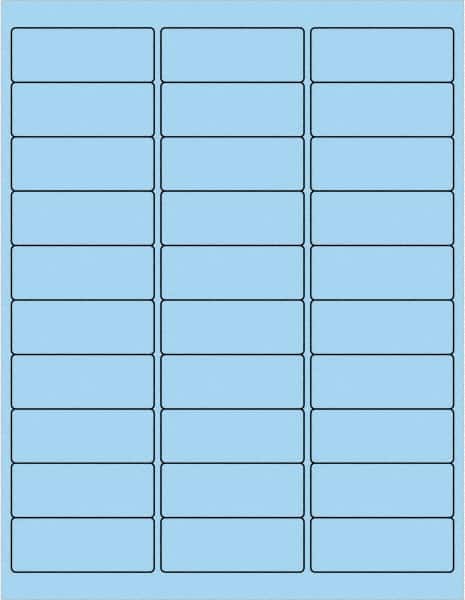 Tape Logic - 2-5/8" Long, Pastel Blue Paper Laser Label - For Laser Printers - Exact Tooling