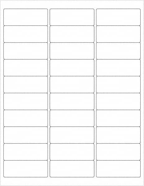 Tape Logic - 2-5/8" Long, White Polyester Laser Label - For Laser Printers - Exact Tooling