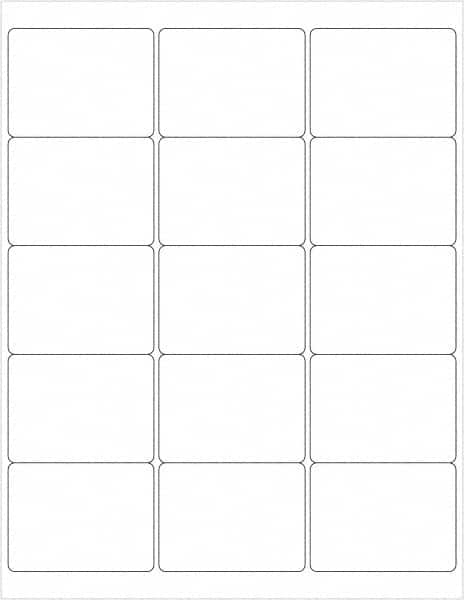 Tape Logic - 2-11/16" Long, White Paper Laser Label - For Laser Printers - Exact Tooling