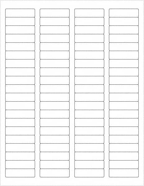 Tape Logic - 1-3/4" Long, White Paper Laser Label - For Laser Printers - Exact Tooling