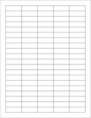 Tape Logic - 1-1/2" Long, White Paper Laser Label - For Laser Printers - Exact Tooling