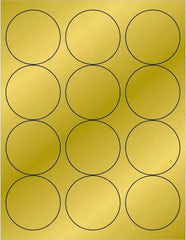 Tape Logic - 2-1/2" Long, Gold Paper Laser Label - For Laser Printers - Exact Tooling