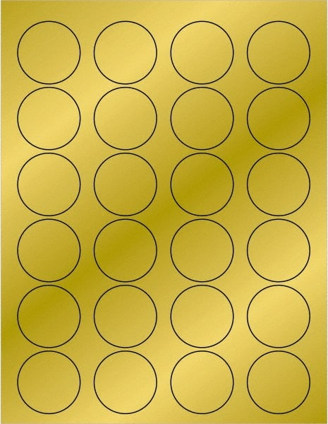 Tape Logic - 1-5/8" Long, Gold Paper Laser Label - For Laser Printers - Exact Tooling