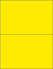 Made in USA - 8-1/2" Long, Fluorescent Yellow Paper Laser Label - For Laser Printers - Exact Tooling