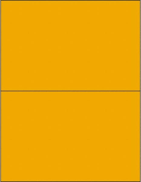 Tape Logic - 8-1/2" Long, Fluorescent Orange Paper Laser Label - For Laser Printers - Exact Tooling