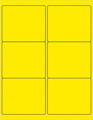 Tape Logic - 4" Long, Fluorescent Yellow Paper Laser Label - For Laser Printers - Exact Tooling