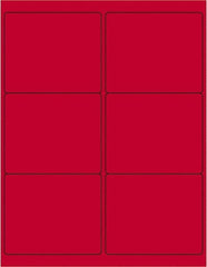 Tape Logic - 4" Long, Fluorescent Red Paper Laser Label - For Laser Printers - Exact Tooling