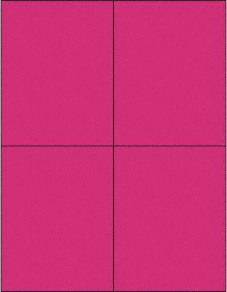 Tape Logic - 5-1/2" Long, Fluorescent Pink Paper Laser Label - For Laser Printers - Exact Tooling