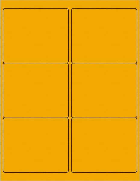Tape Logic - 4" Long, Fluorescent Orange Paper Laser Label - For Laser Printers - Exact Tooling