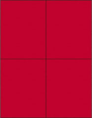 Tape Logic - 5-1/2" Long, Fluorescent Red Paper Laser Label - For Laser Printers - Exact Tooling