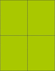 Tape Logic - 5-1/2" Long, Fluorescent Green Paper Laser Label - For Laser Printers - Exact Tooling