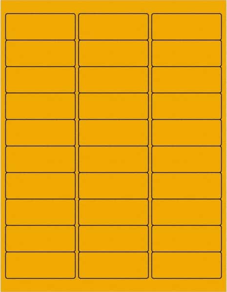 Tape Logic - 2-5/8" Long, Fluorescent Orange Paper Laser Label - For Laser Printers - Exact Tooling
