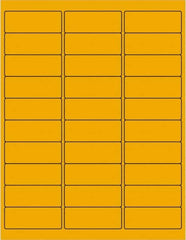 Tape Logic - 2-5/8" Long, Fluorescent Orange Paper Laser Label - For Laser Printers - Exact Tooling