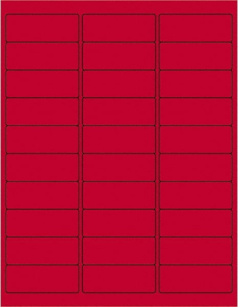 Tape Logic - 2-5/8" Long, Fluorescent Red Paper Laser Label - For Laser Printers - Exact Tooling