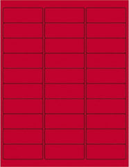 Tape Logic - 2-5/8" Long, Fluorescent Red Paper Laser Label - For Laser Printers - Exact Tooling