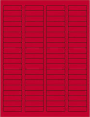 Tape Logic - 1-3/4" Long, Fluorescent Red Paper Laser Label - For Laser Printers - Exact Tooling