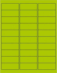 Tape Logic - 2-5/8" Long, Fluorescent Green Paper Laser Label - For Laser Printers - Exact Tooling