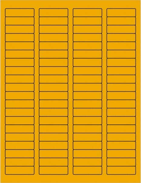 Tape Logic - 1-3/4" Long, Fluorescent Orange Paper Laser Label - For Laser Printers - Exact Tooling